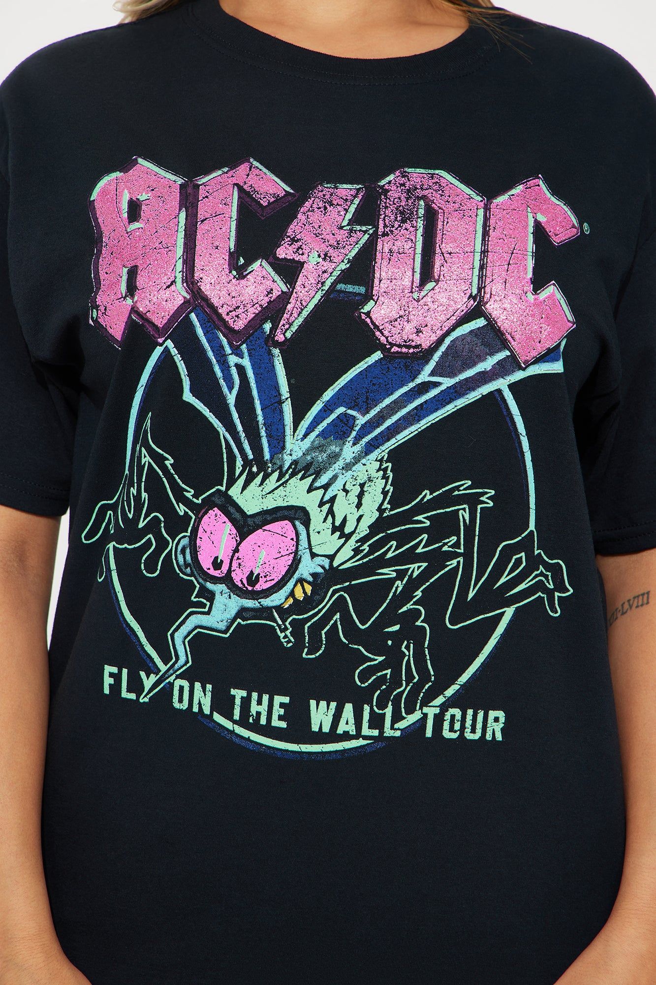 ACDC Glitter Graphic Tee - Black sold by Fashion Nova product image thumbnail 3
