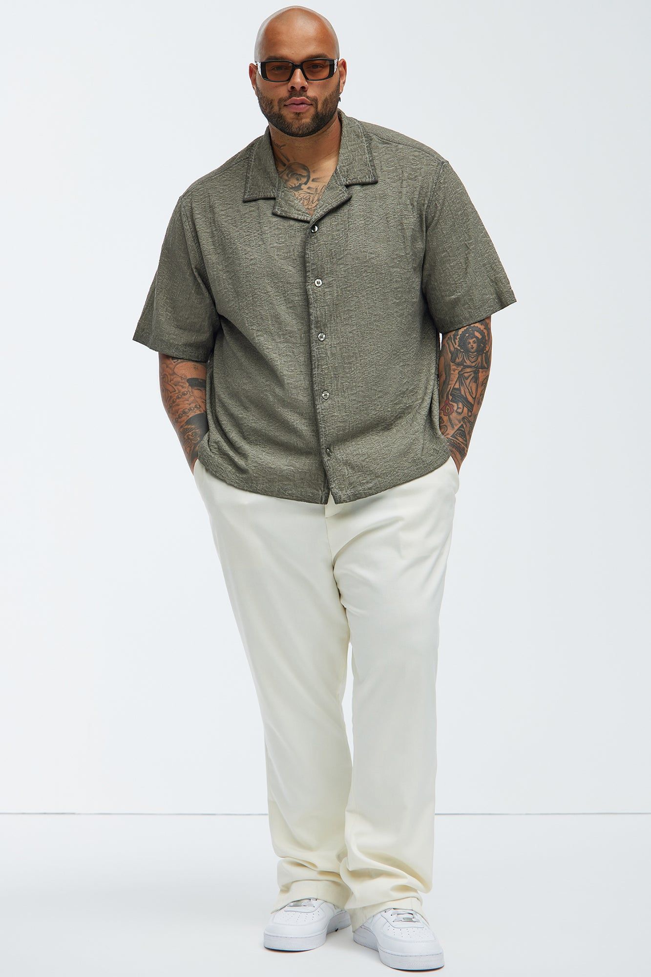 Calvin Washed Shirt - Olive sold by Fashion Nova product image thumbnail 5