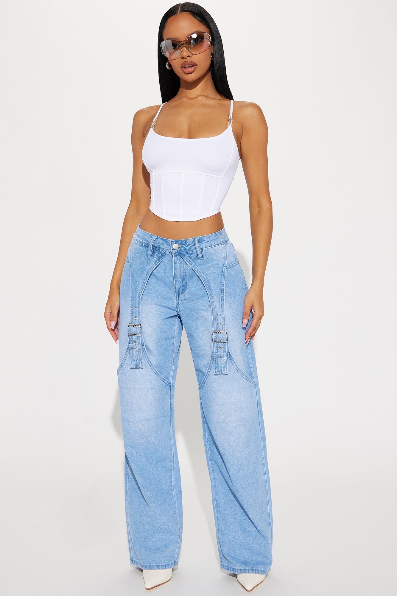 Irreplaceable Rhinestone Corset Top - White sold by Fashion Nova product image thumbnail 2