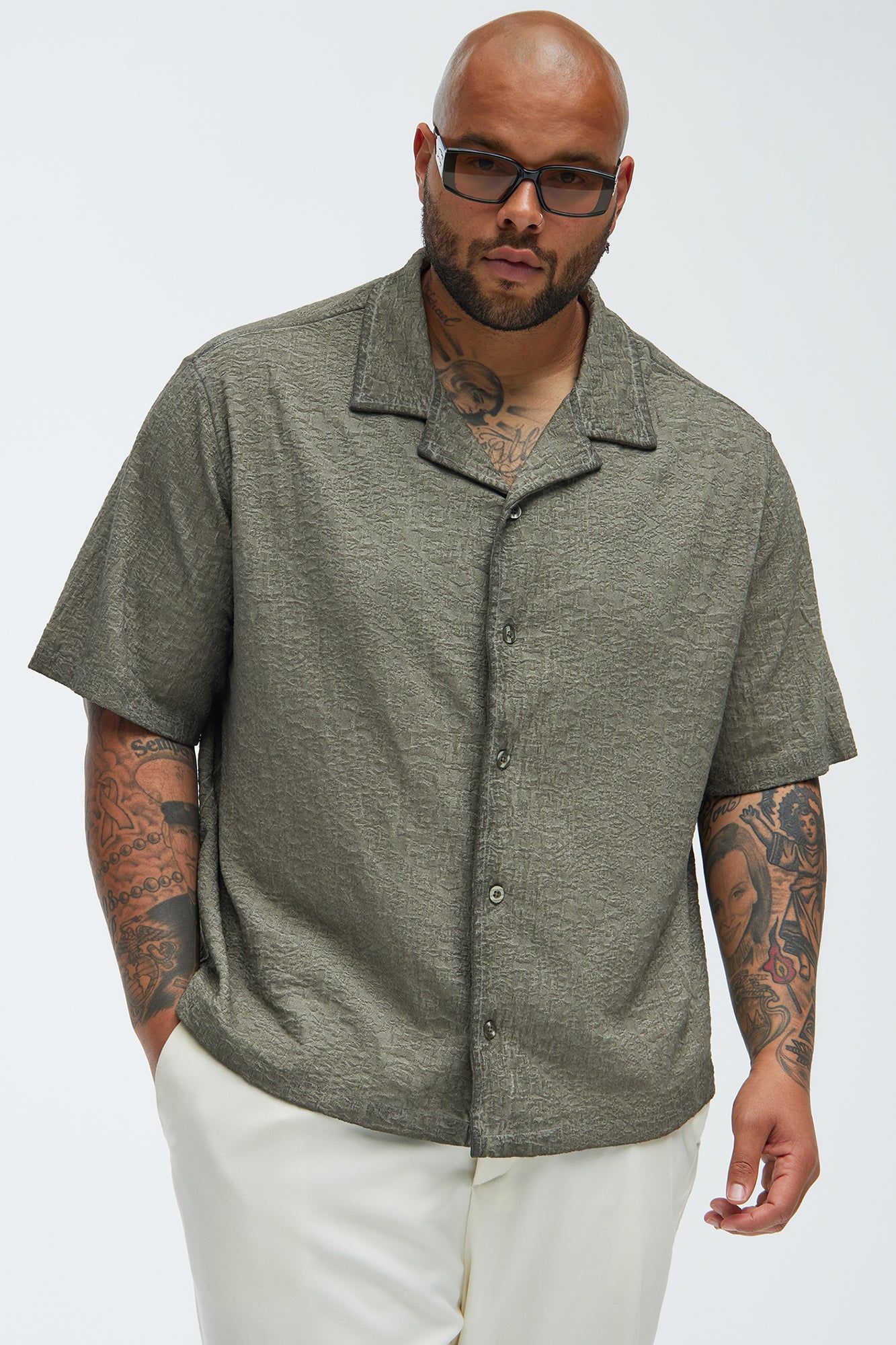 Calvin Washed Shirt - Olive sold by Fashion Nova product image thumbnail 4