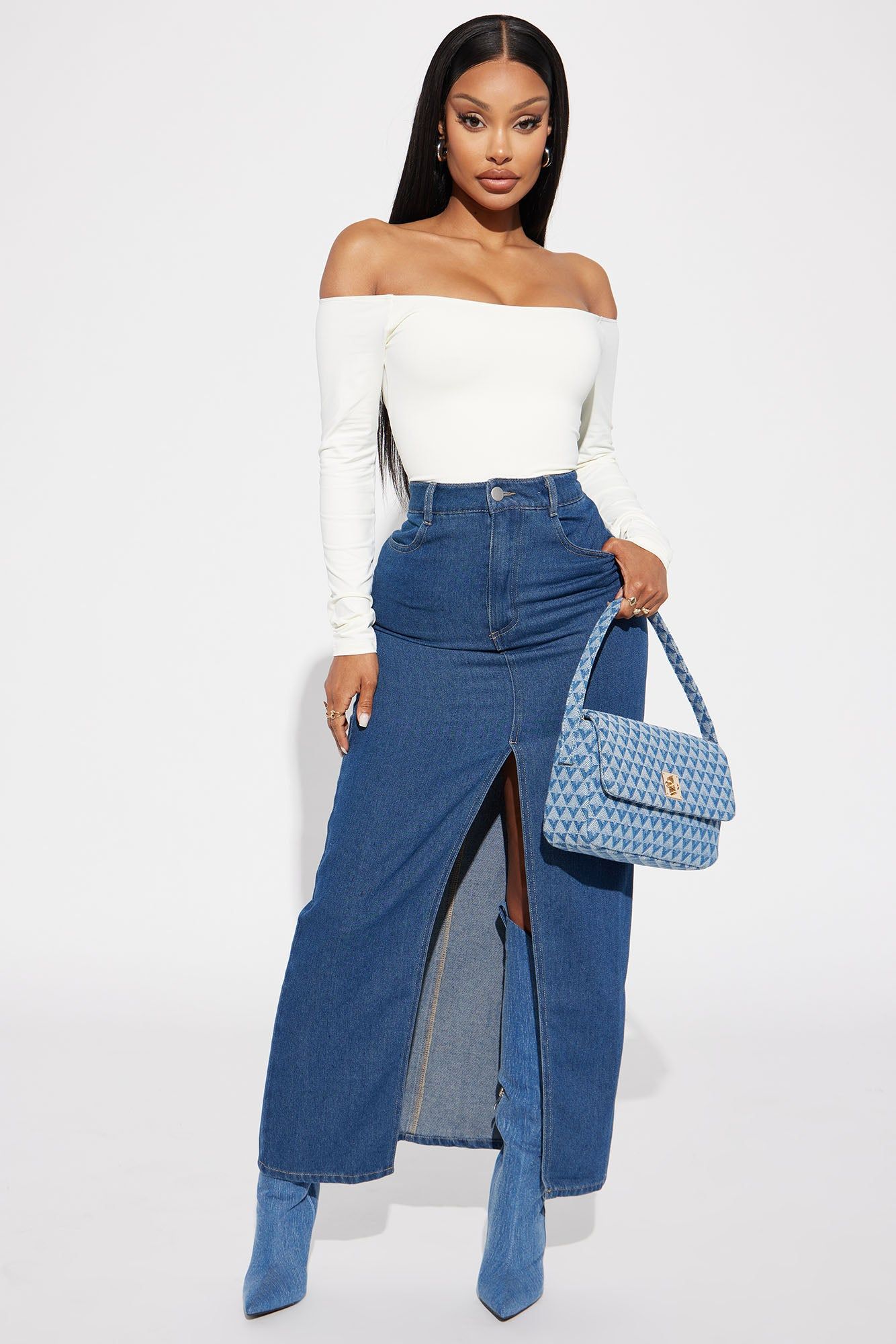 Kiara Off Shoulder Bodysuit - Beige sold by Fashion Nova product image thumbnail 2