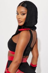 Playboy Bunny Assassin 5 Piece Costume Set - Red/Black sold by Fashion Nova