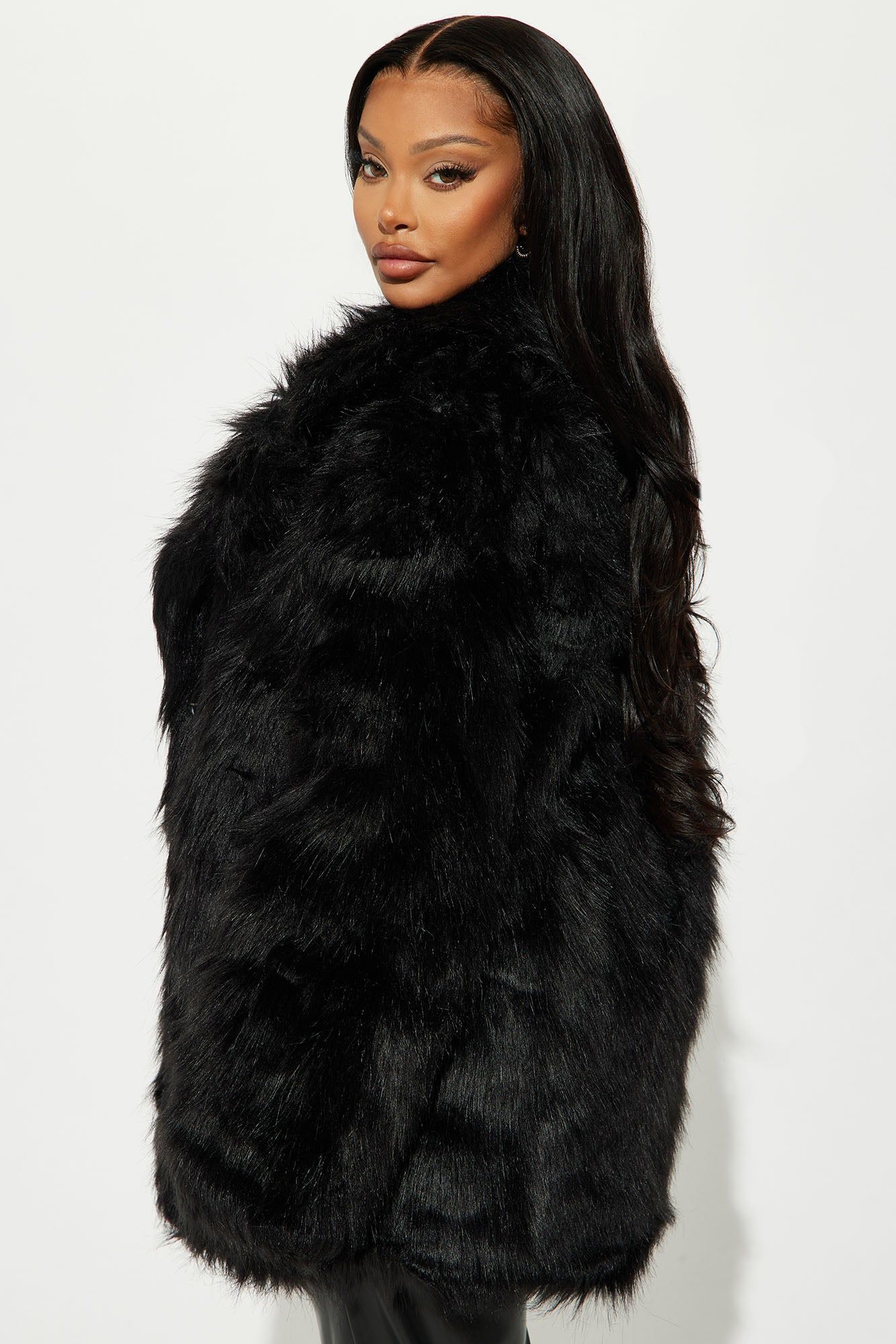 Bring It Back Faux Fur Coat - Black sold by Fashion Nova product image thumbnail 3