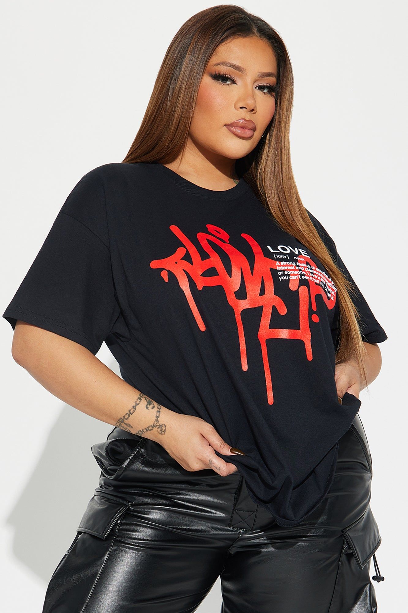 Definition of Love Short Sleeve Tee - Black sold by Fashion Nova product image thumbnail 4