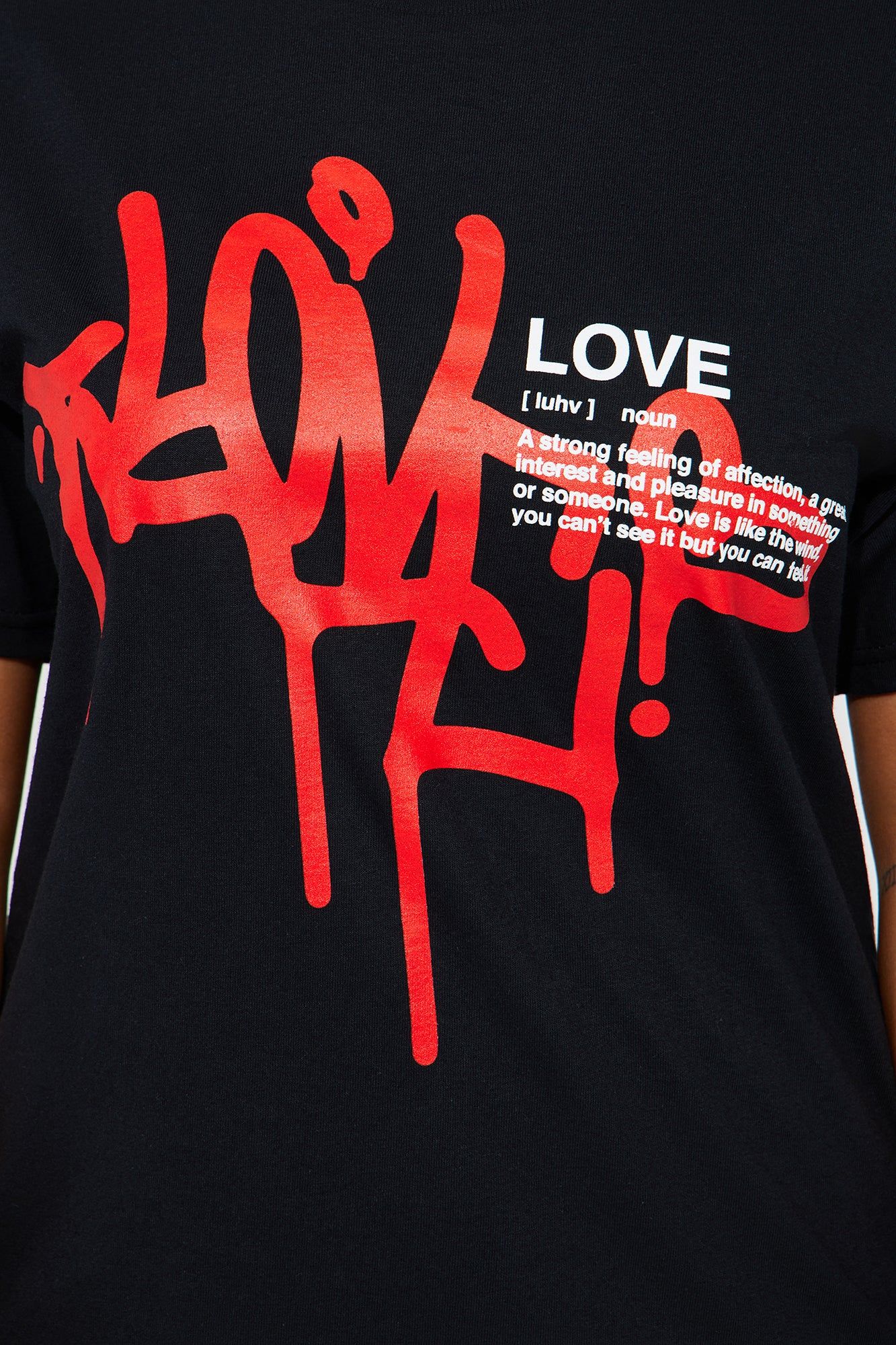 Definition of Love Short Sleeve Tee - Black sold by Fashion Nova product image thumbnail 3