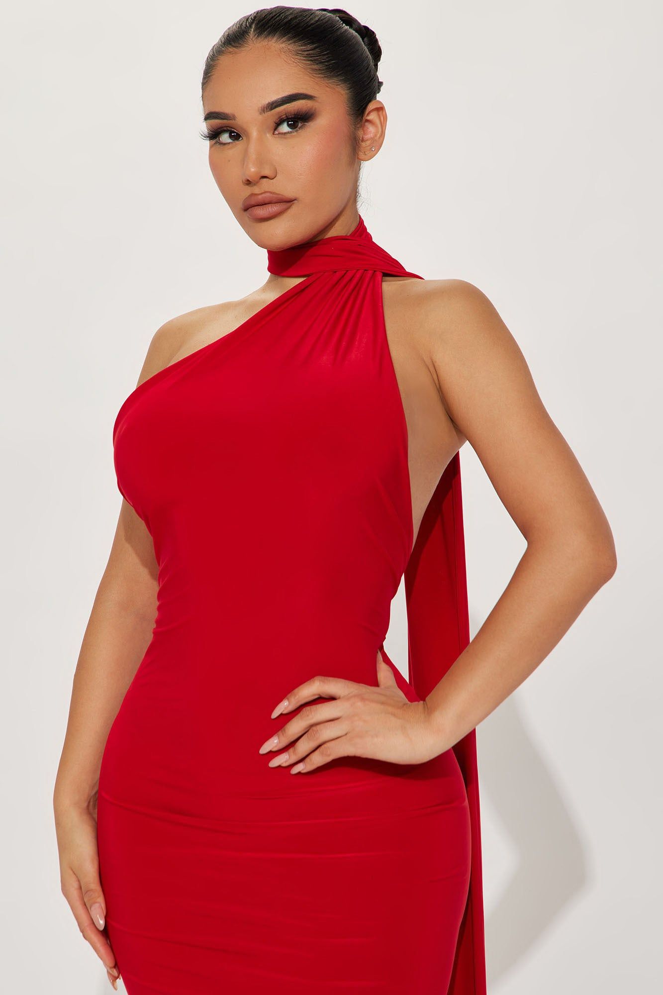 Neck Wrap Maxi Dress - Red sold by Fashion Nova product image thumbnail 2