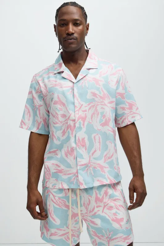 Pastel Floral Shirt - Pink/combo sold by Fashion Nova