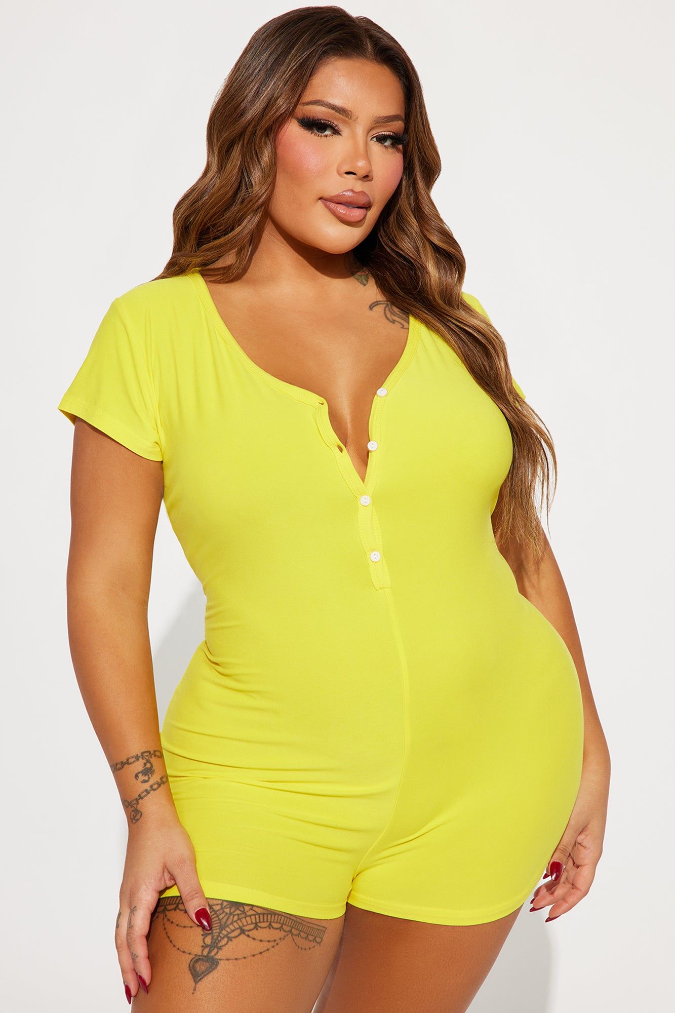 Brooklyn NY PJ Romper Onesie - Yellow sold by Fashion Nova product image thumbnail 4