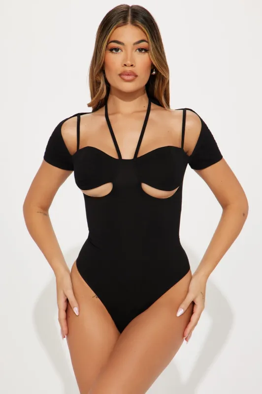 Giulia Cut Out Bodysuit - Black sold by Fashion Nova