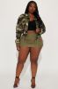 Don't Pretend Cargo Micro Mini Skort - Olive sold by Fashion Nova