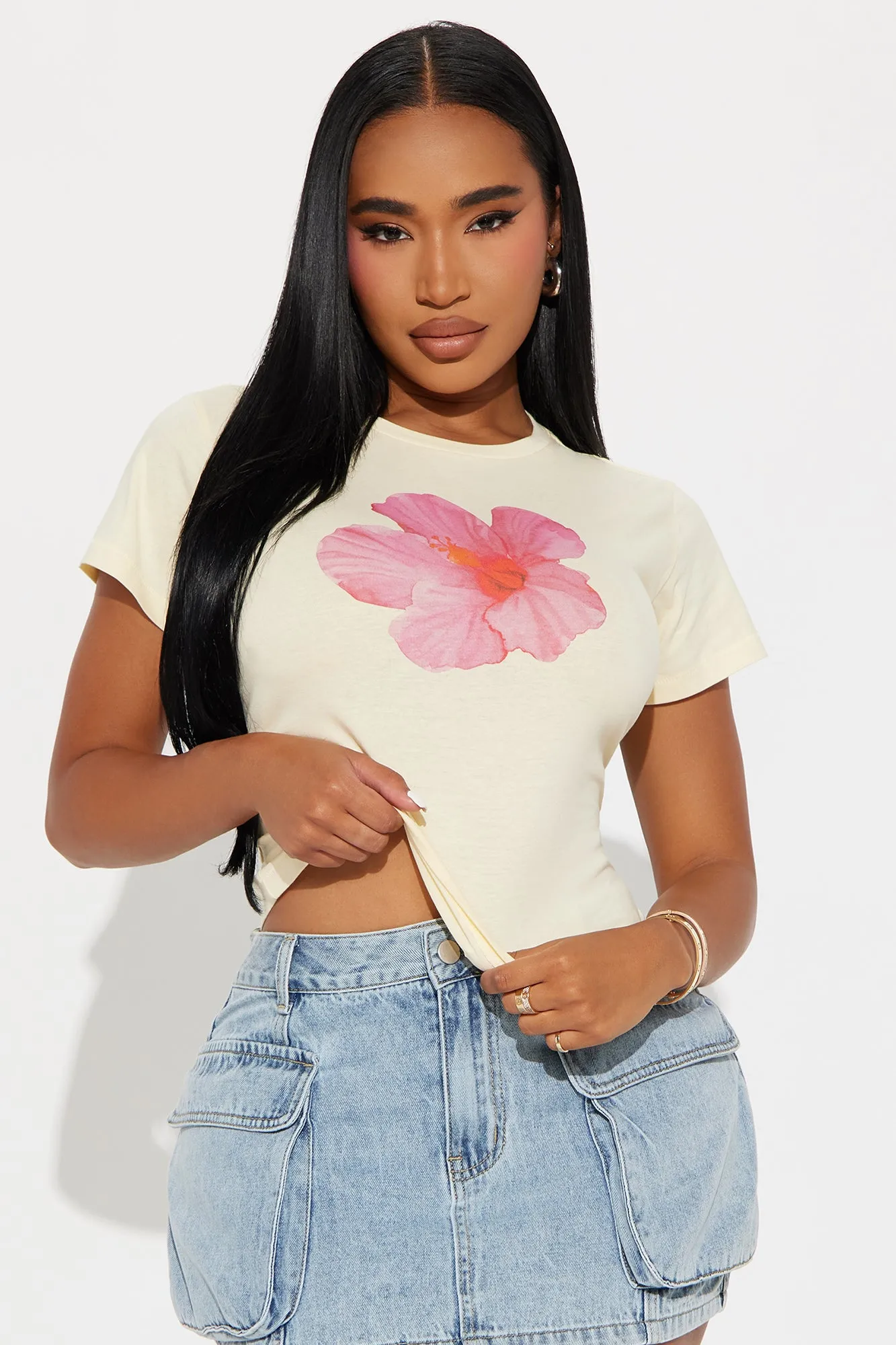 Hibiscus Honey Tee - Yellow sold by Fashion Nova