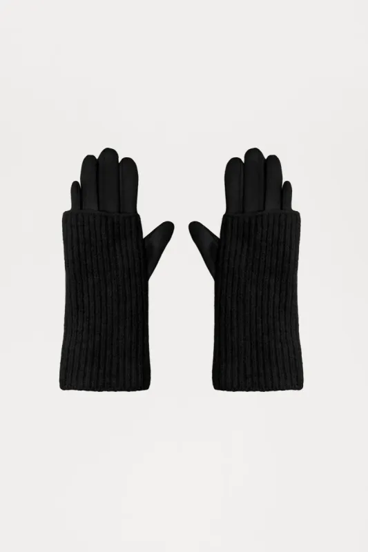 Cozy Two In One Gloves - Black sold by Fashion Nova