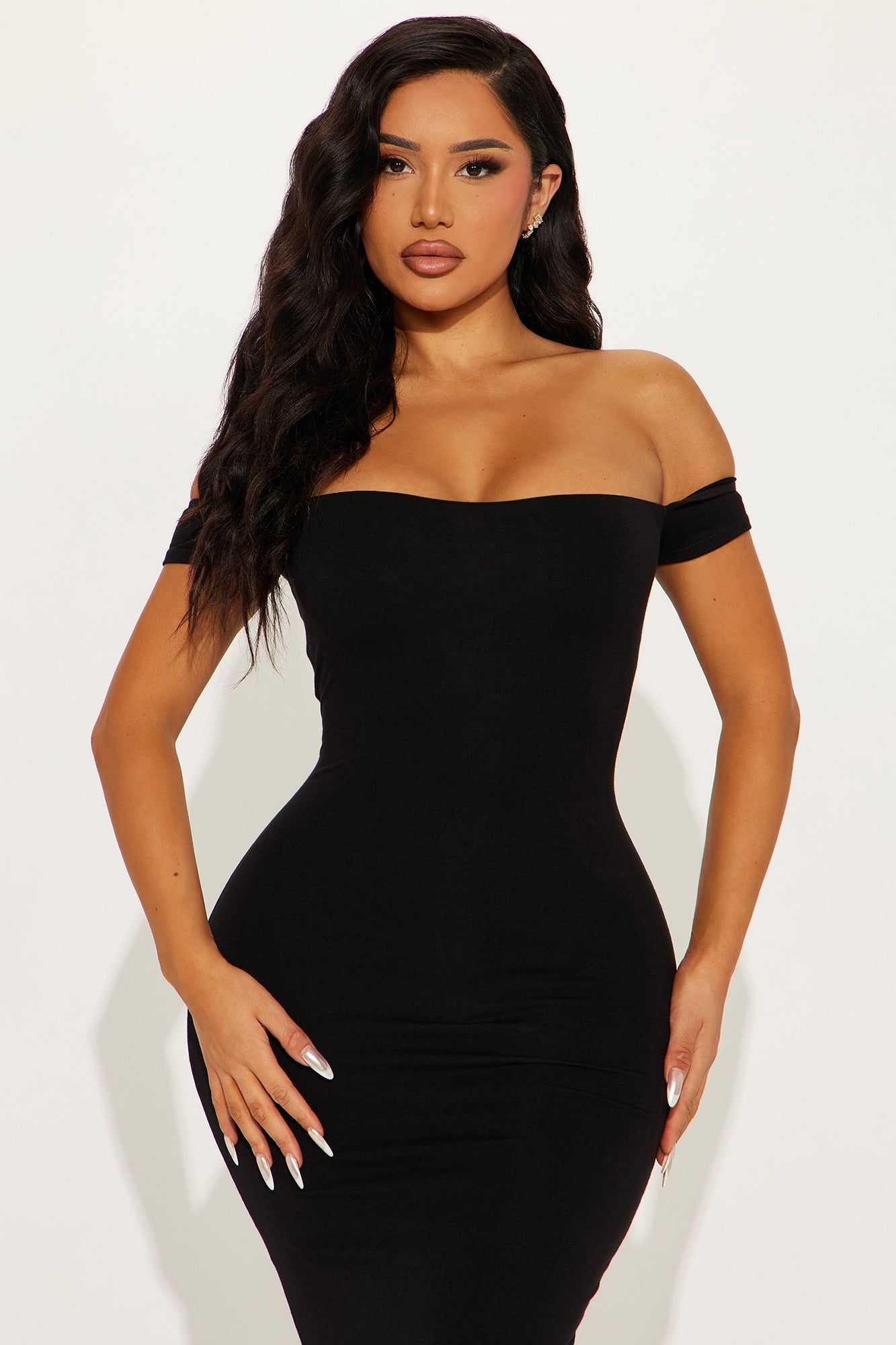 Mina Smooth Double Lined Maxi Dress - Black sold by Fashion Nova product image thumbnail 2