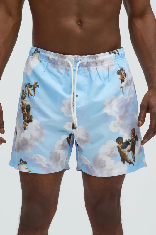 Rafel Swim Trunk - Blue/combo sold by Fashion Nova