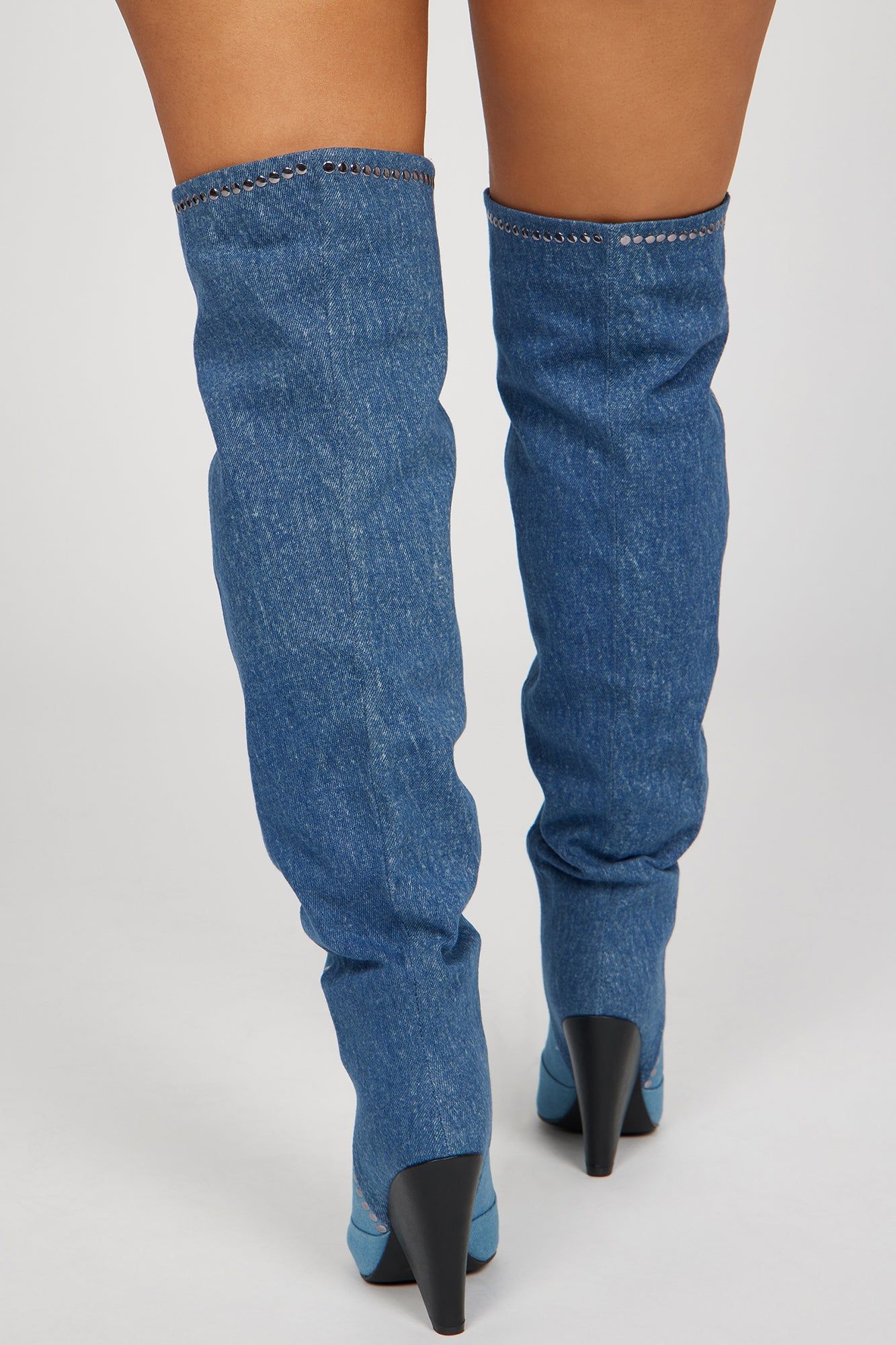 Came To Win Over The Knee Heeled Boots - Denim sold by Fashion Nova product image thumbnail 4