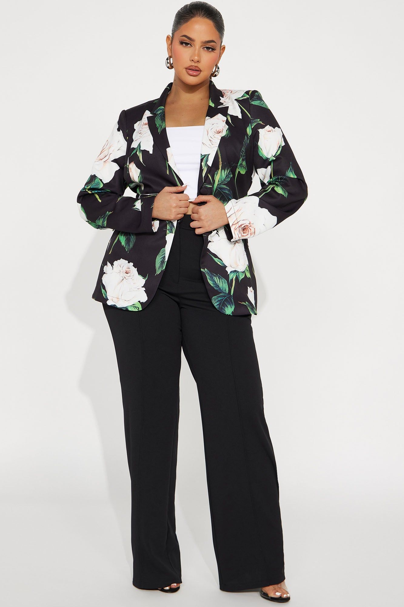 Give Me Roses Blazer - Black/combo sold by Fashion Nova product image thumbnail 5