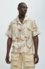 Zapatka Abstract Shirt - Brown sold by Fashion Nova