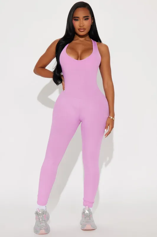 Serenity Ribbed Jumpsuit - Bubblegum Pink sold by Fashion Nova
