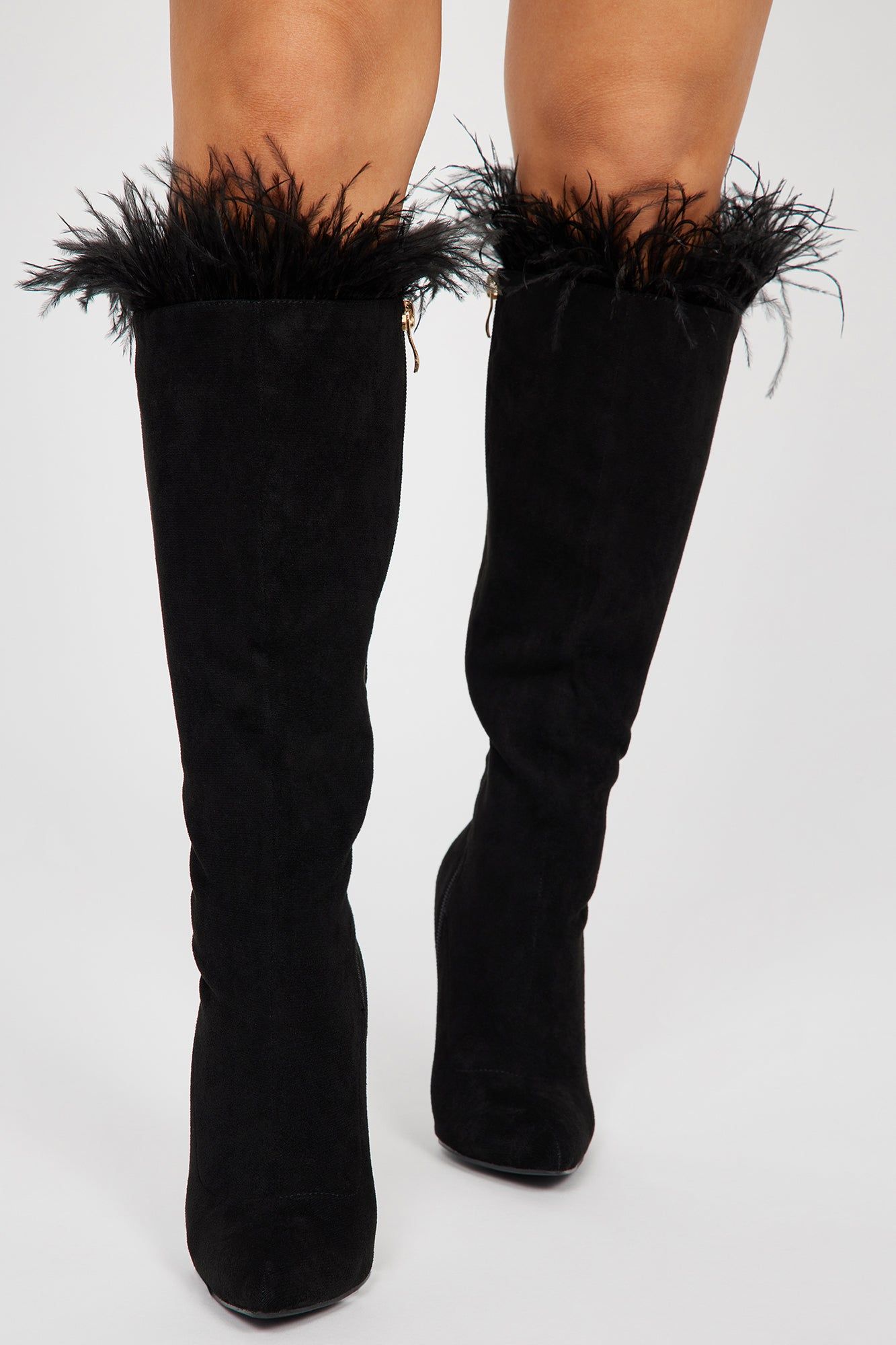 She's The Life Of The Party Knee High Heeled Boots - Black sold by Fashion Nova product image thumbnail 2