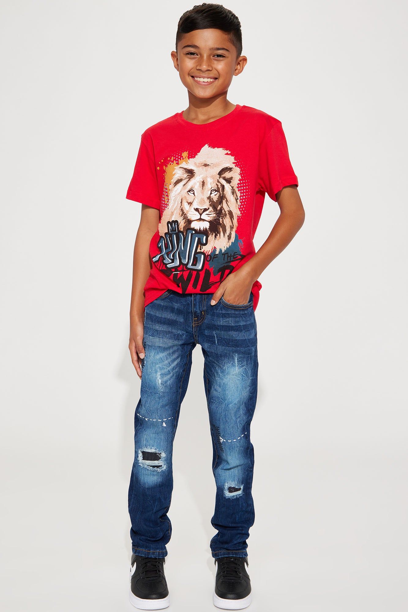 Mini King Of The Wild Short Sleeve Tee - Red sold by Fashion Nova product image thumbnail 2