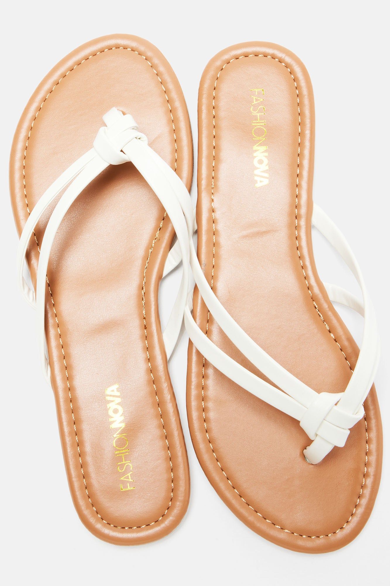 All Summer Long Flip Flops - White sold by Fashion Nova product image thumbnail 5