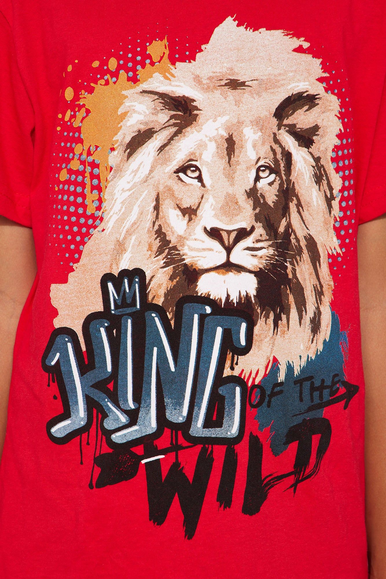 Mini King Of The Wild Short Sleeve Tee - Red sold by Fashion Nova product image thumbnail 3