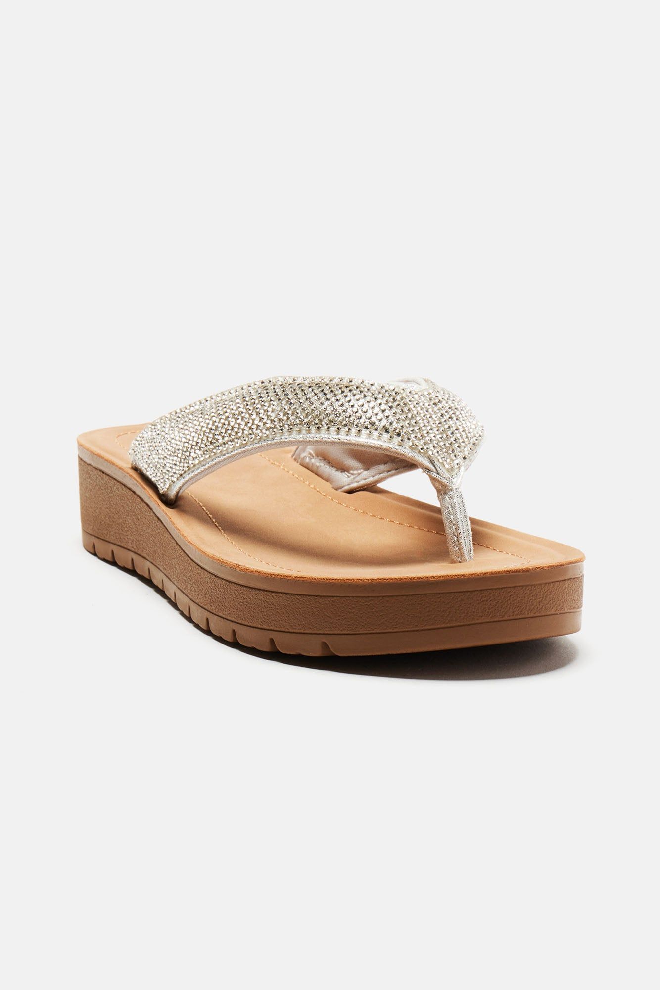 Can't Stay Away Flip Flops - Silver sold by Fashion Nova product image thumbnail 3