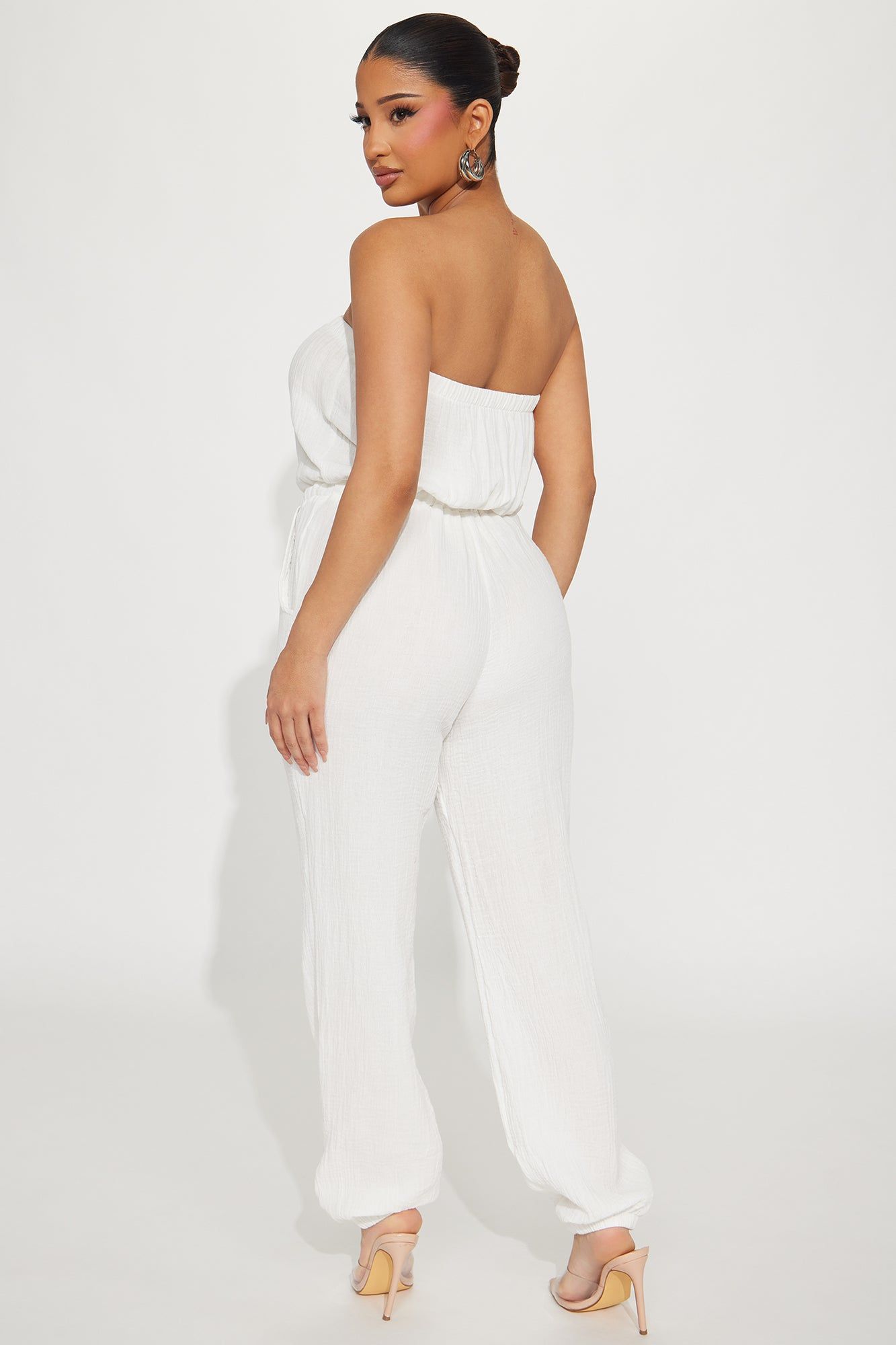 Beach Babe Gauze Jumpsuit - White sold by Fashion Nova product image thumbnail 3