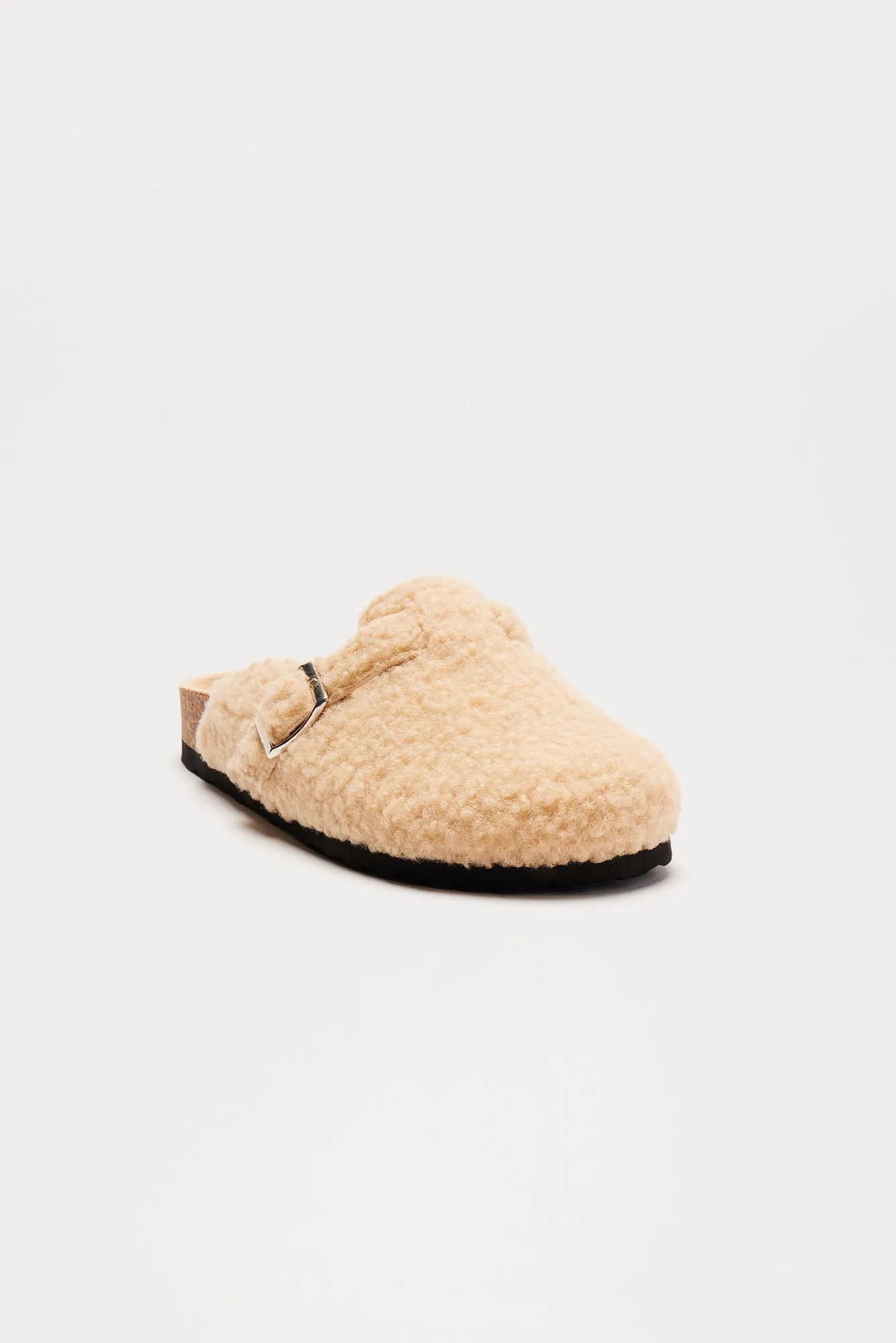 Leo Sherpa Slides - Beige sold by Fashion Nova product image thumbnail 3