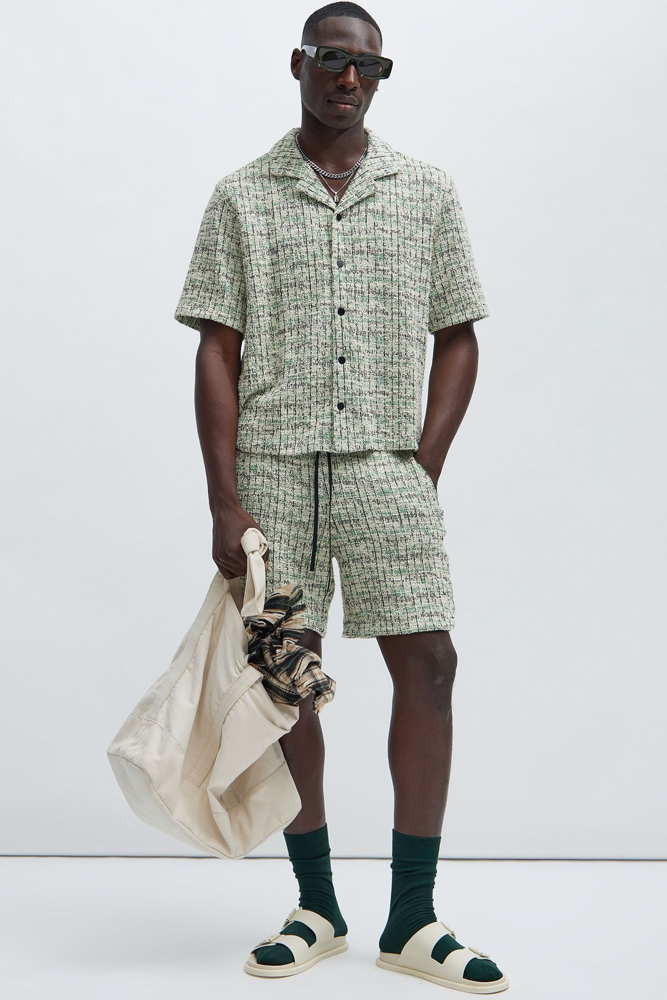 Maddox Textured Shirt - Green/combo sold by Fashion Nova product image thumbnail 2