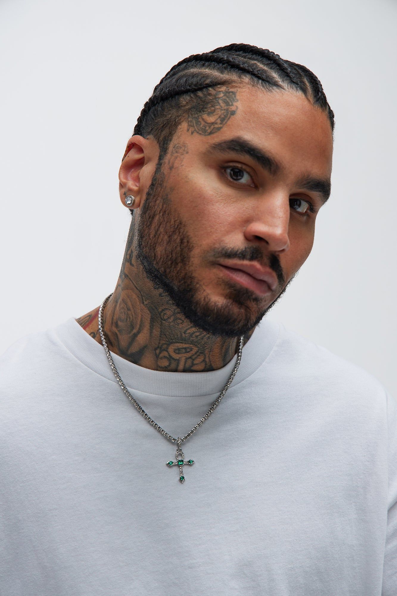 Angelo Tennis Chain Necklace - Silver sold by Fashion Nova