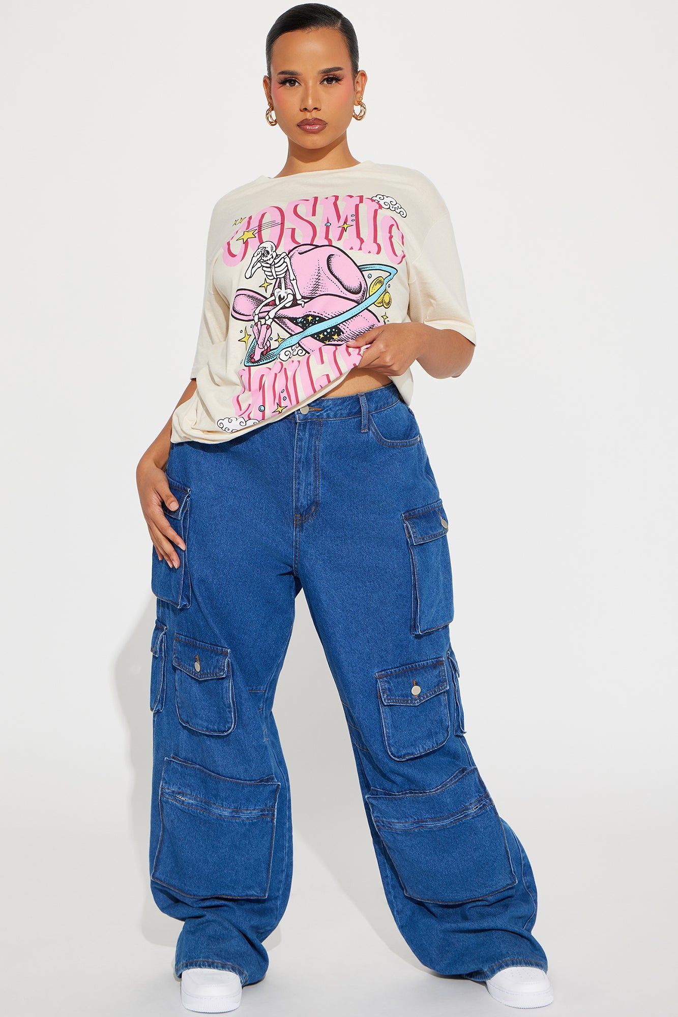 Cosmic Cowgirl Graphic Tee - Cream sold by Fashion Nova product image thumbnail 5