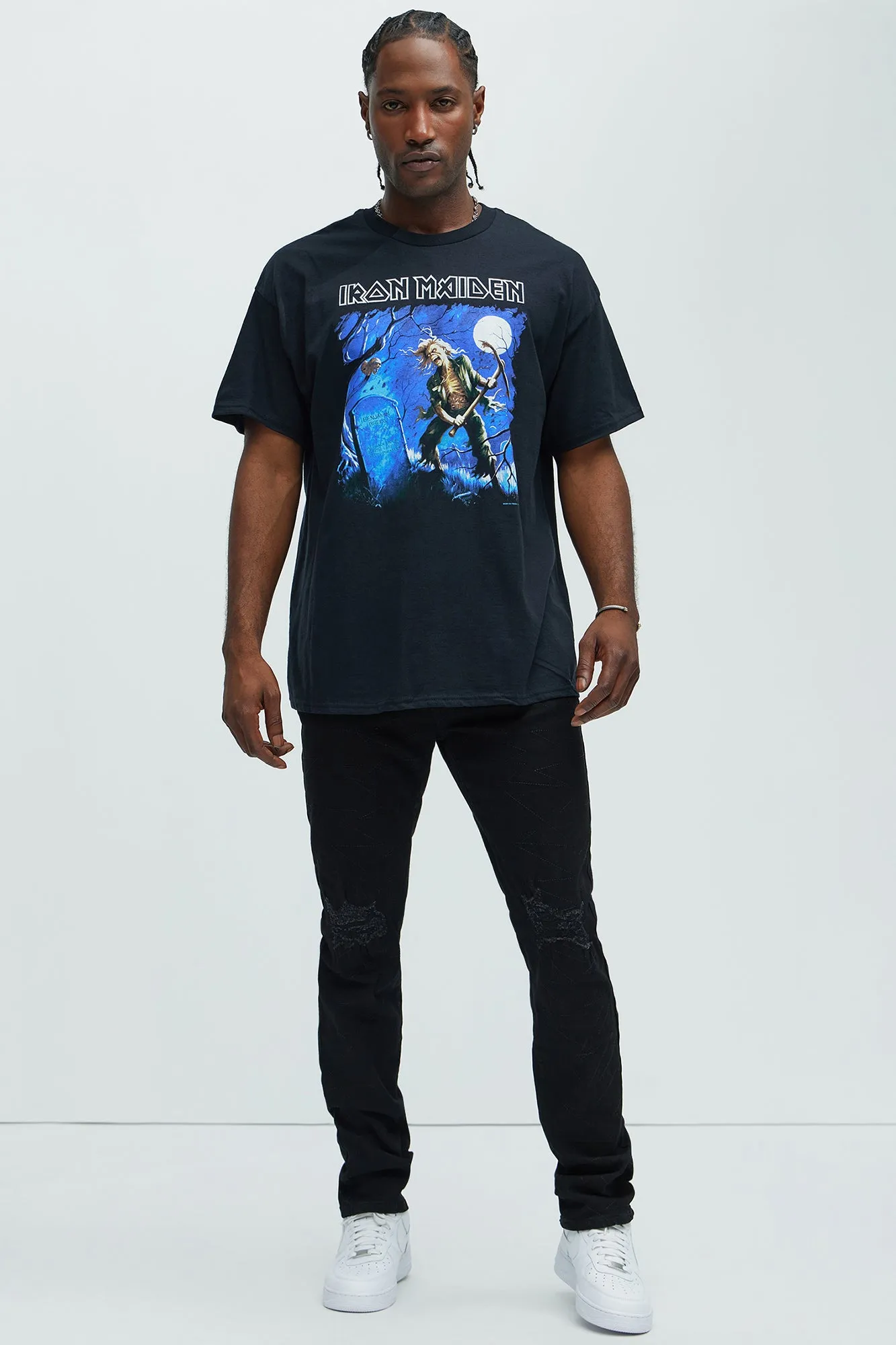 Iron Maiden Oversized Short Sleeve Tee - Black sold by Fashion Nova product image thumbnail 3