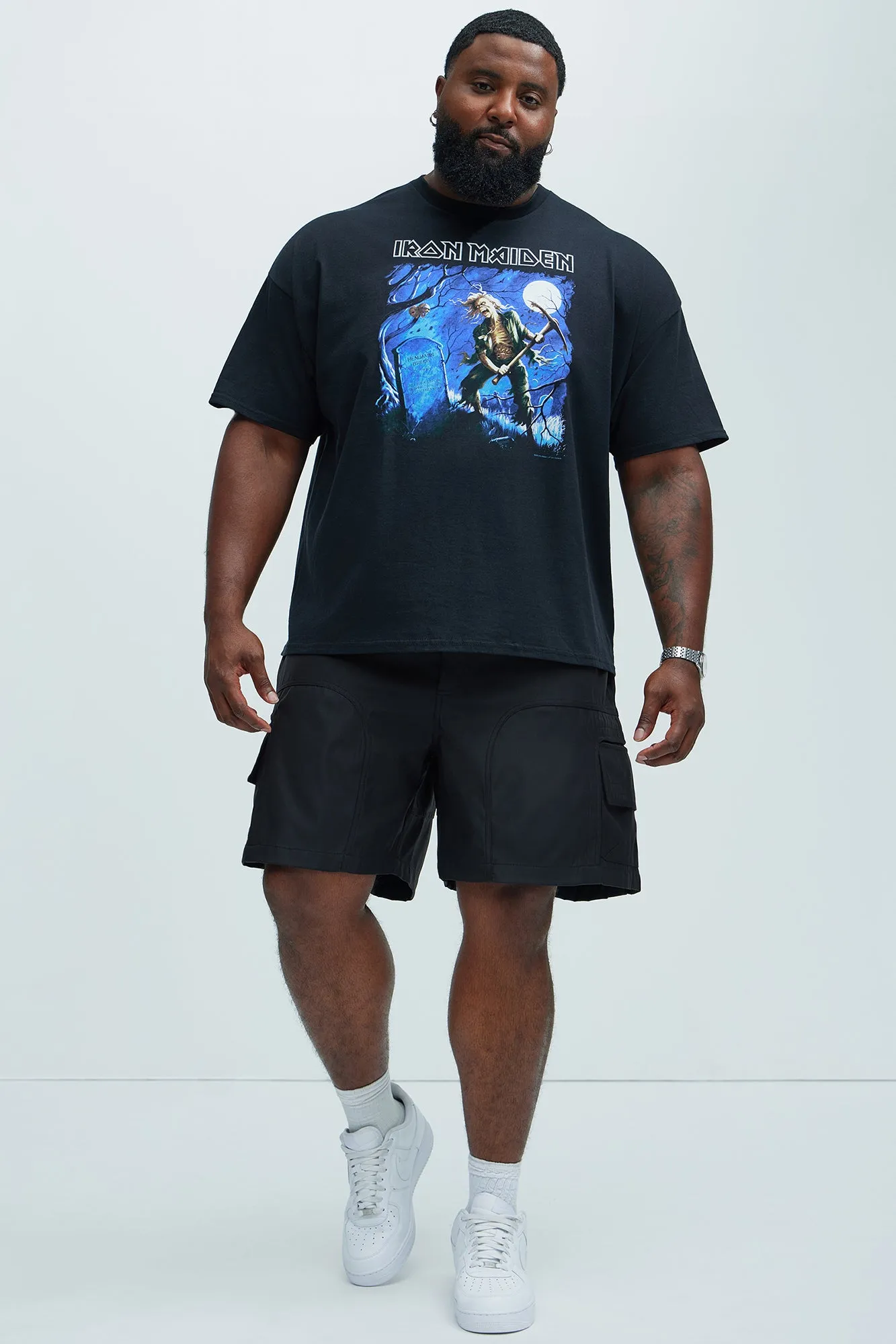 Iron Maiden Oversized Short Sleeve Tee - Black sold by Fashion Nova product image thumbnail 5