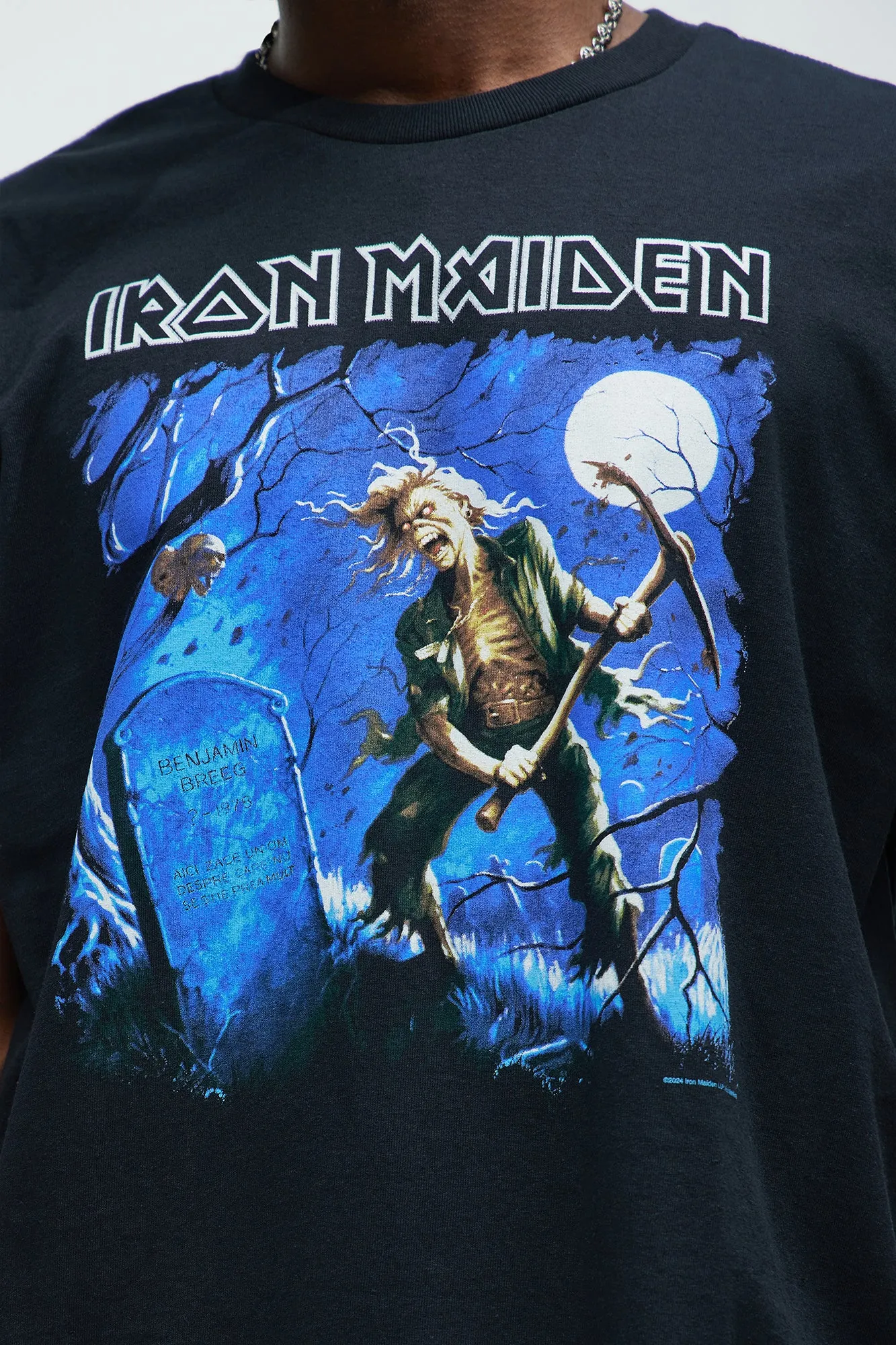 Iron Maiden Oversized Short Sleeve Tee - Black sold by Fashion Nova product image thumbnail 2