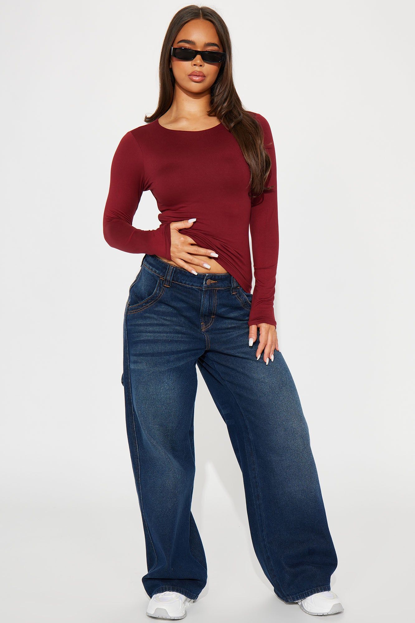 Alissa Double Lined Top - Burgundy sold by Fashion Nova product image thumbnail 2