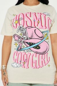 Cosmic Cowgirl Graphic Tee - Cream sold by Fashion Nova