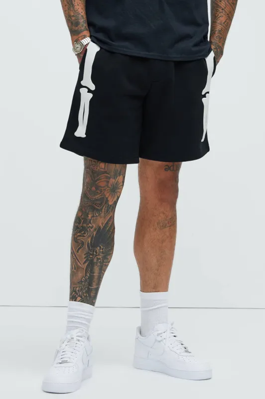 Tyson Bones Relaxed Shorts - Black sold by Fashion Nova