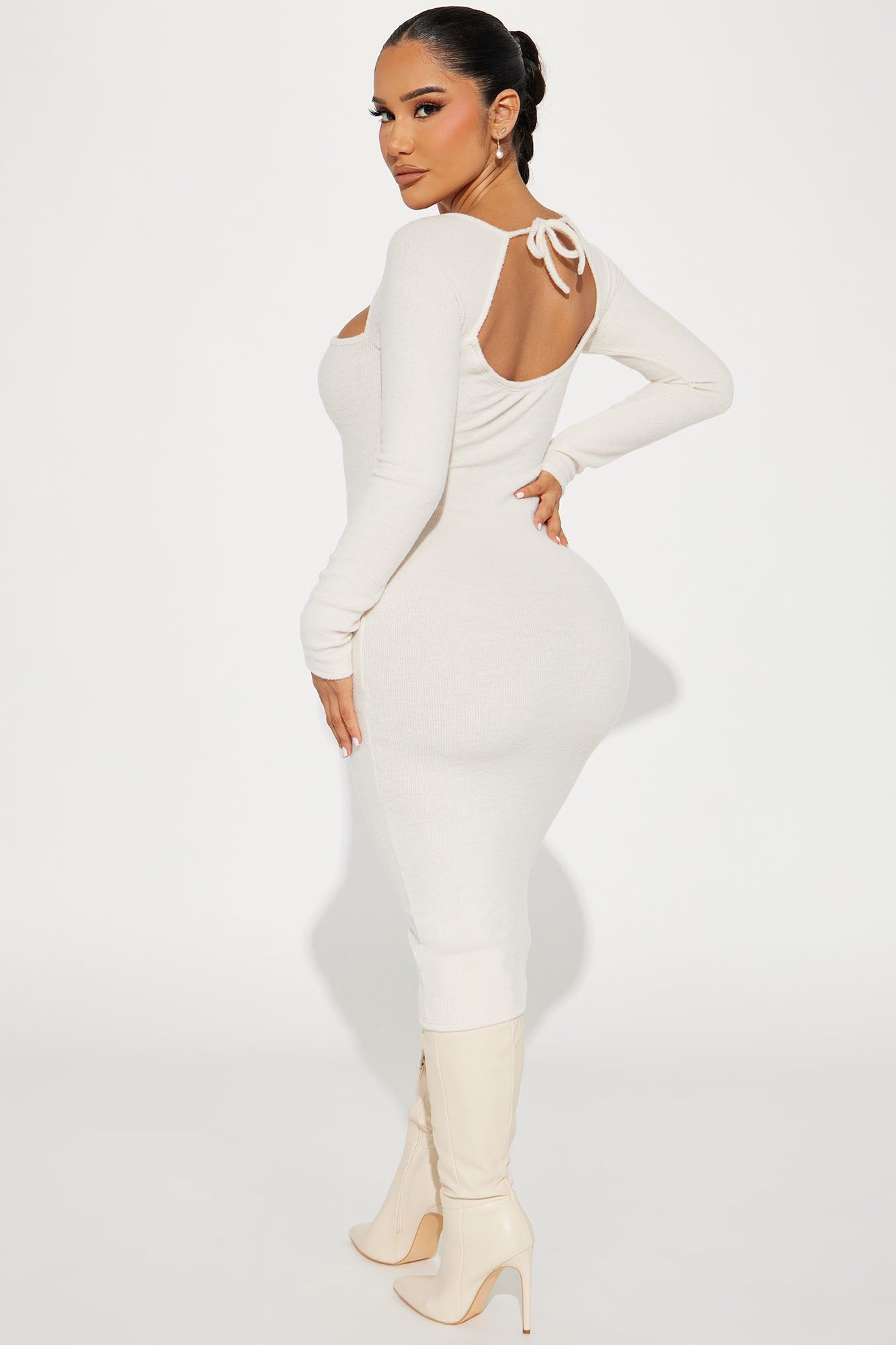 Monica Sweater Midi Dress - Cream sold by Fashion Nova product image thumbnail 3