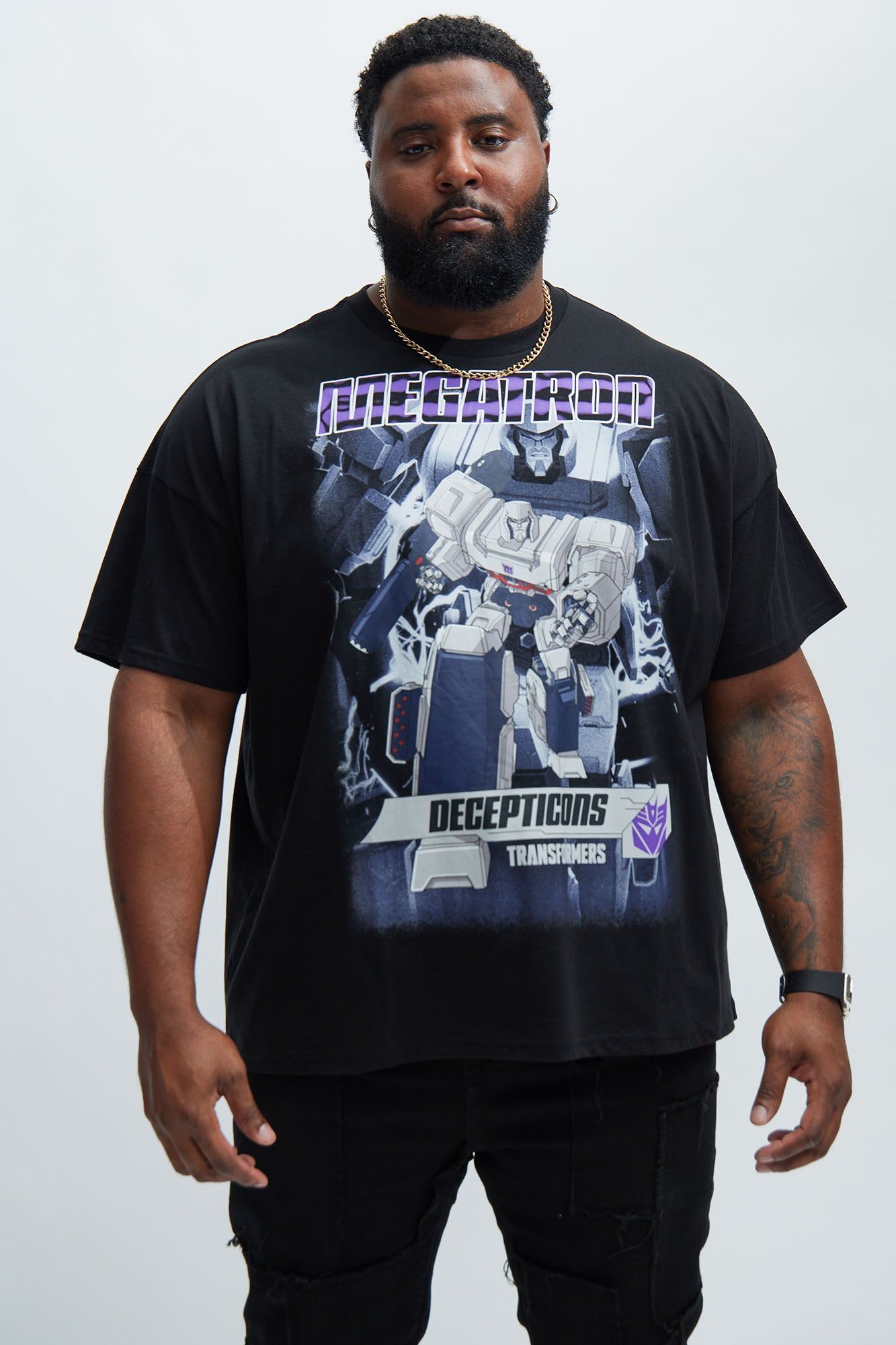 Transformers Megatron Decepticons Oversized Short Sleeve Tee - Black sold by Fashion Nova product image thumbnail 4