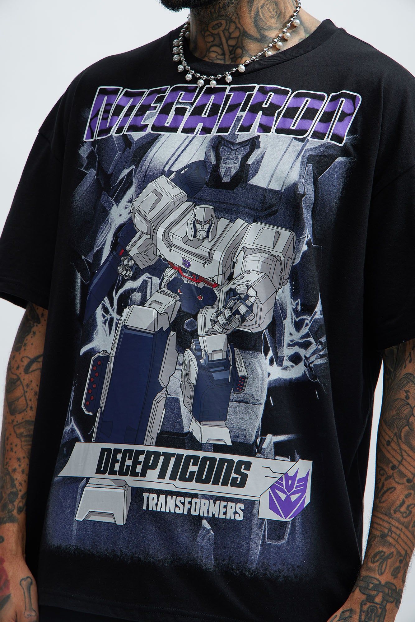 Transformers Megatron Decepticons Oversized Short Sleeve Tee - Black sold by Fashion Nova product image thumbnail 3