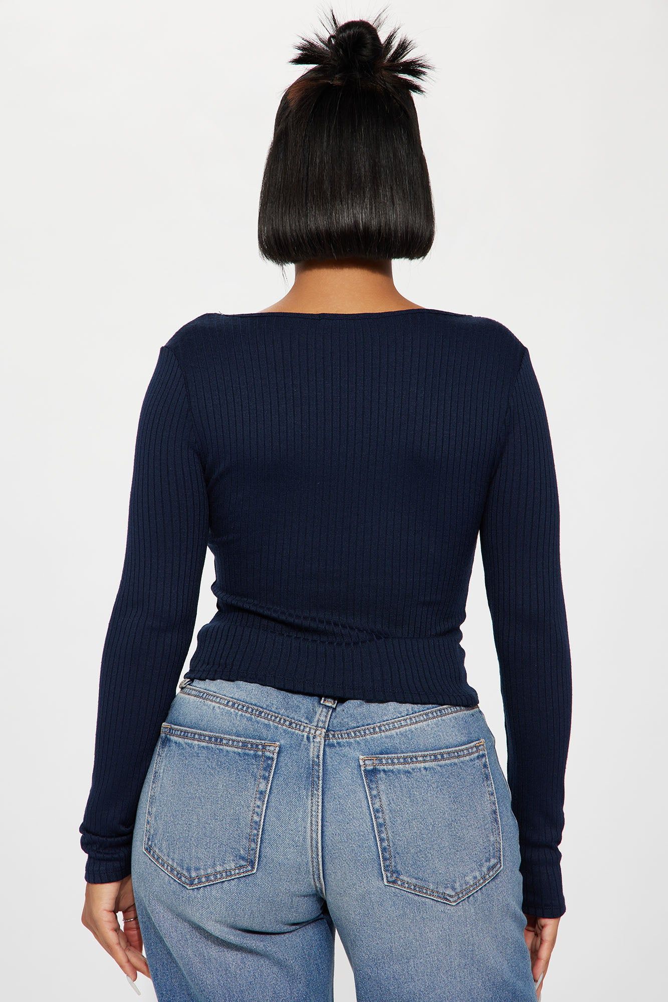 Emelia Ribbed Top - Navy sold by Fashion Nova product image thumbnail 3