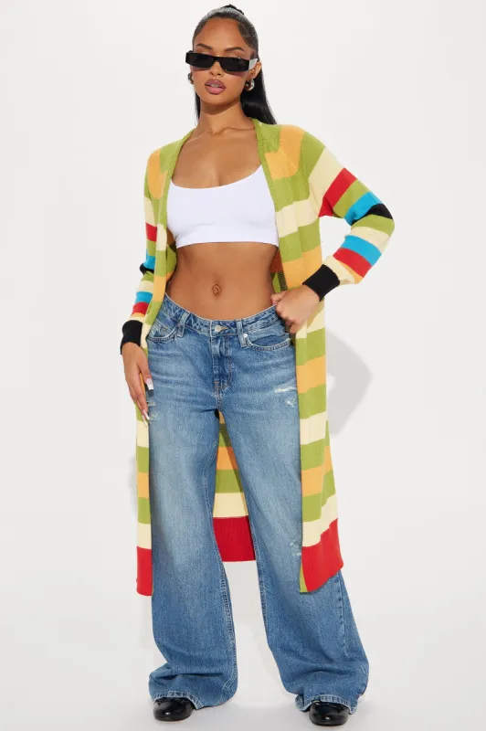 Piper Striped Cardigan - Multi Color sold by Fashion Nova