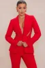 Denise Blazer Suit Set - Red sold by Fashion Nova