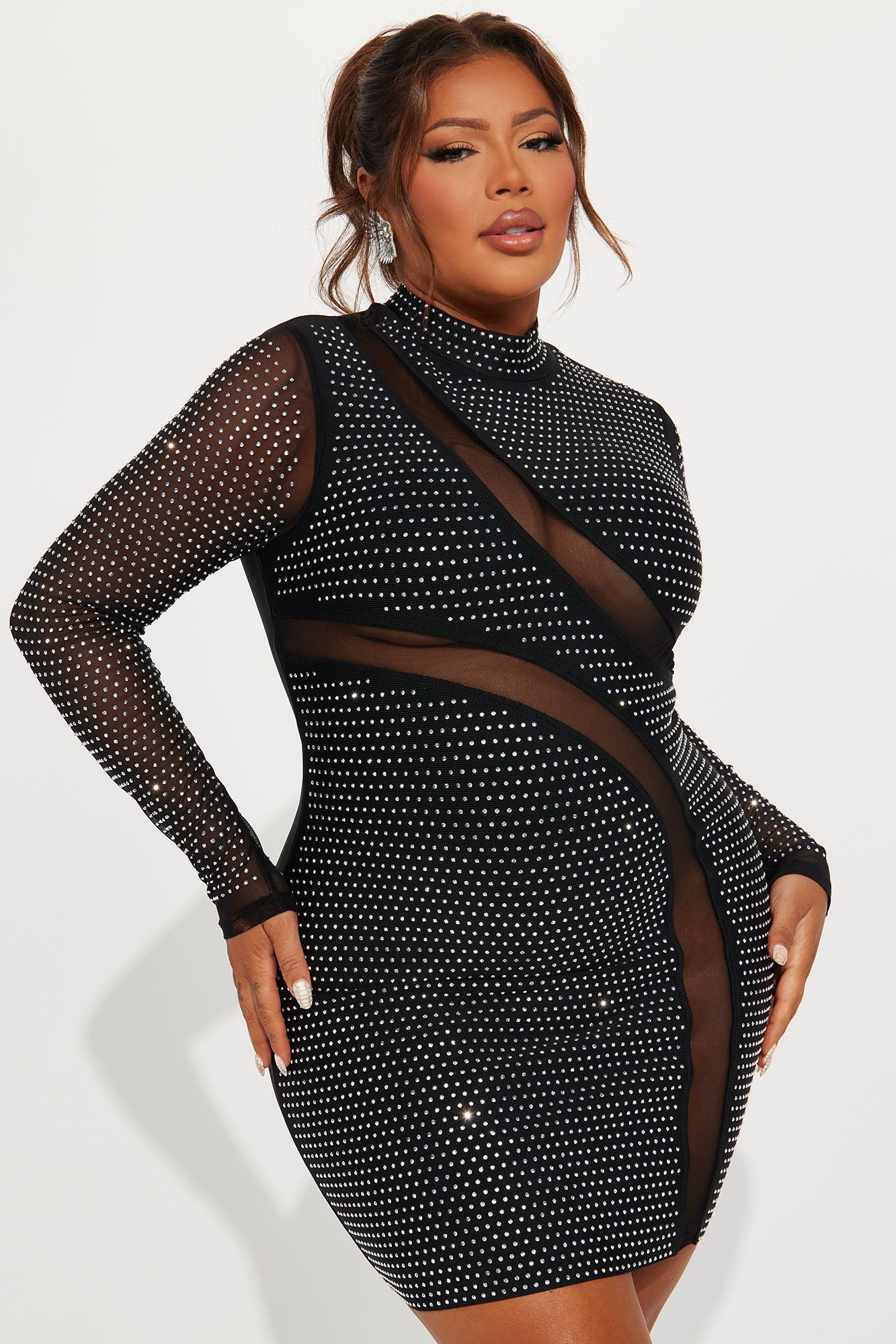 Eliza Embellished Mini Dress - Black sold by Fashion Nova product image thumbnail 4
