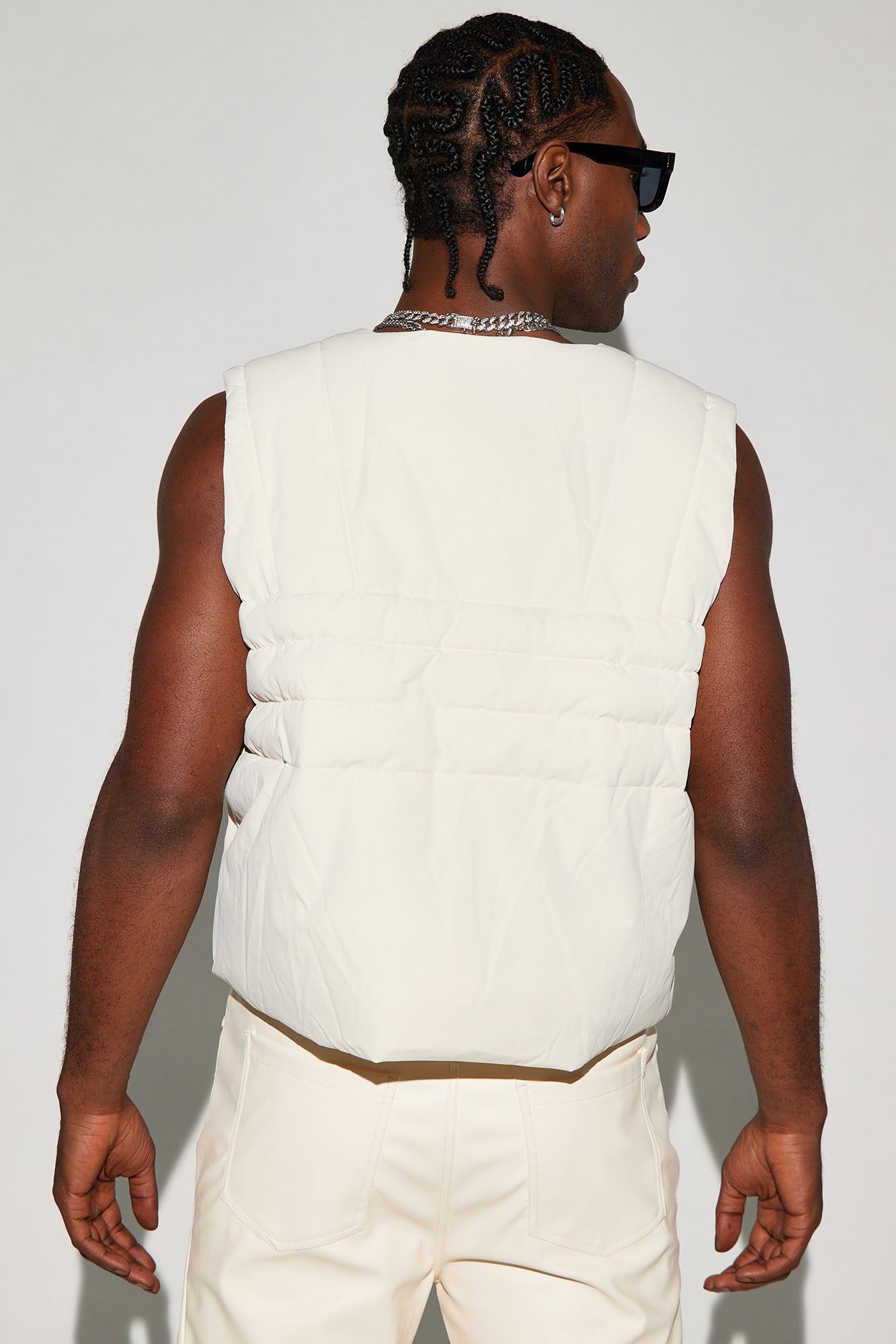 Avalon Ripstop Cropped Tactical Padded Vest - Off White sold by Fashion Nova product image thumbnail 3