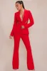 Denise Blazer Suit Set - Red sold by Fashion Nova