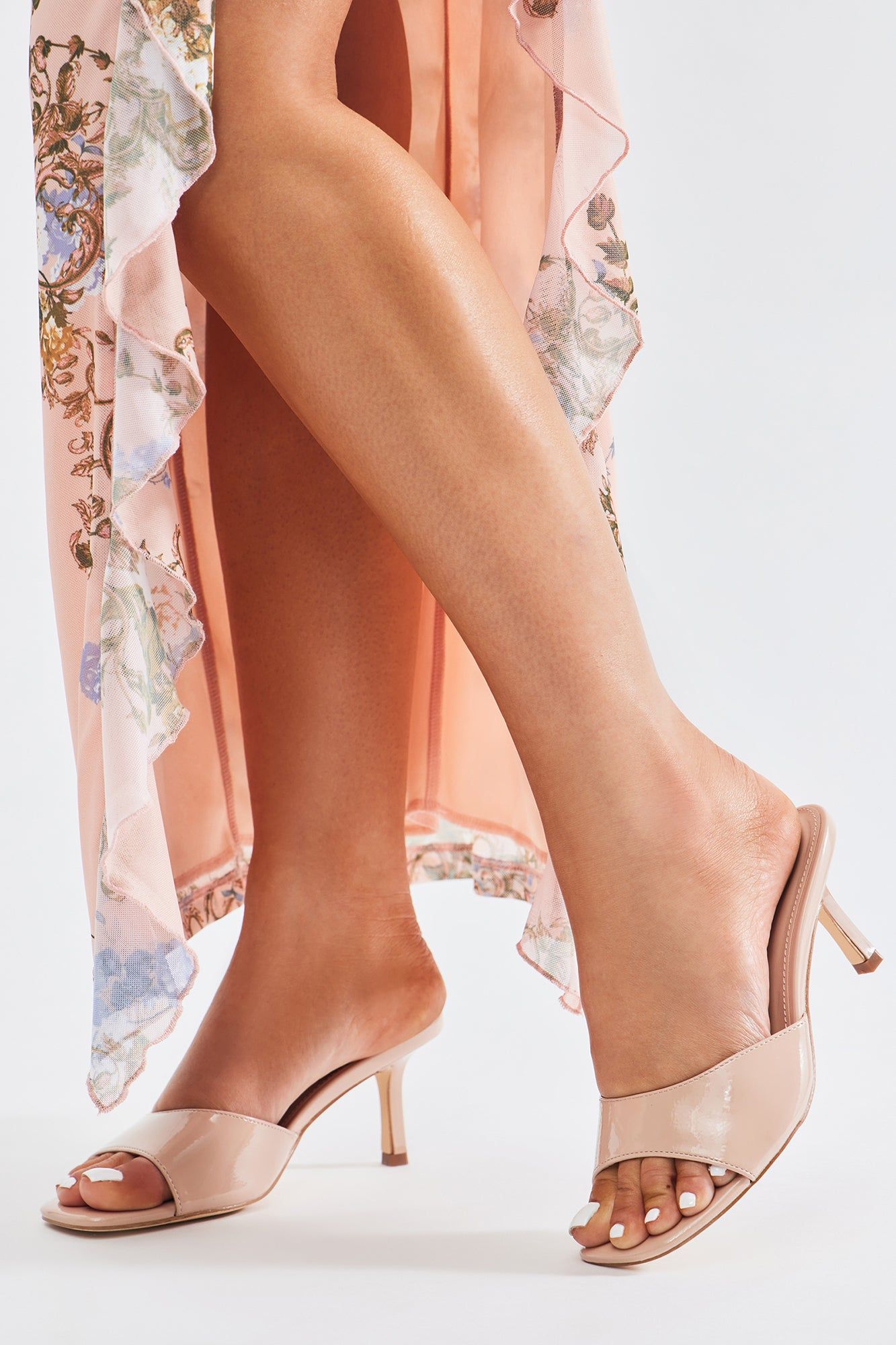Devika Kitten Heel Mules - Nude sold by Fashion Nova product image thumbnail 2