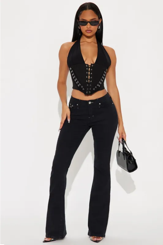 Tell Me Something Flare Pant - Black sold by Fashion Nova