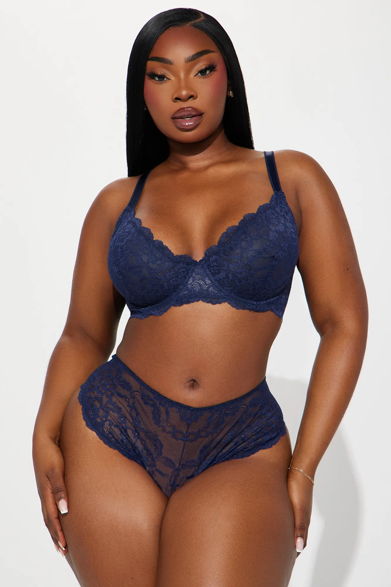 Nova Lace Cheeky Panty - Navy sold by Fashion Nova product image thumbnail 5